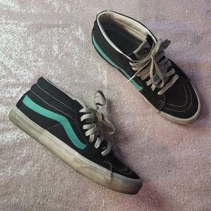 Vans Unisex Sk8 Mid Classic Sport Shoes - Black / Waterfall